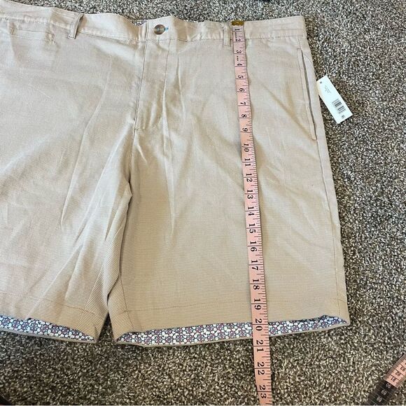 TailorByrd CONTRAST TRIM TEXTURED DOBBY
SHORTS NEW khaki Size 40 - Picture 15 of 16